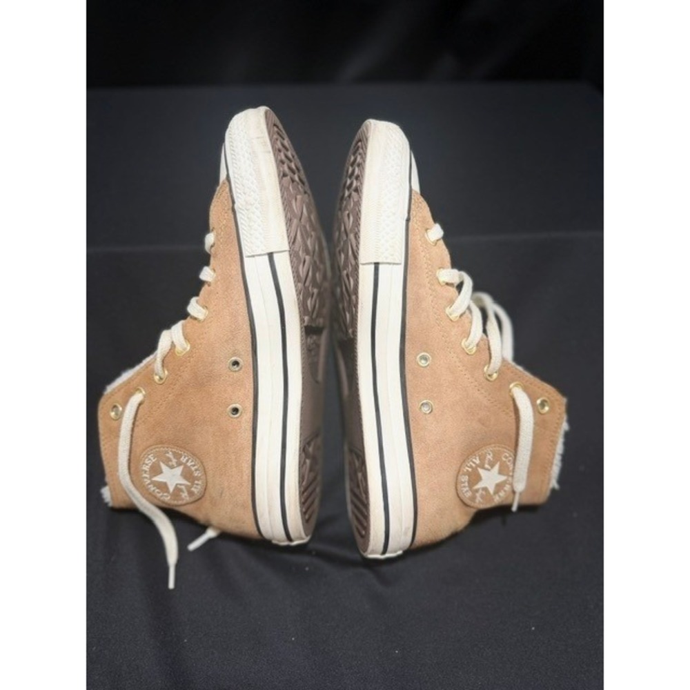 Converse Chuck Taylor All Star Lined Leather High Top Dark Soba Tan Women 8